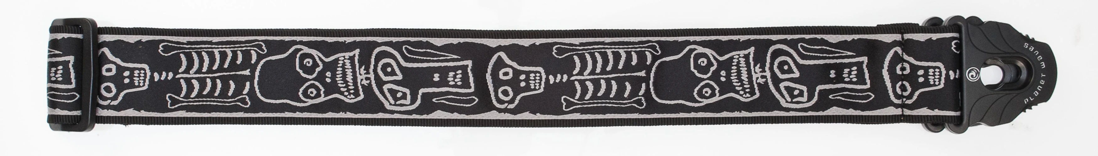 PLANETWAVES 50PLJS01 GİTAR ASKISI, 50MM, LOCK-JS SKULL N BONESS 4