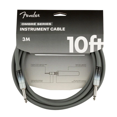 Fender Ombré Düz/Düz Uçlu 3m Silver Smoke Enstrüman Kablosu 3