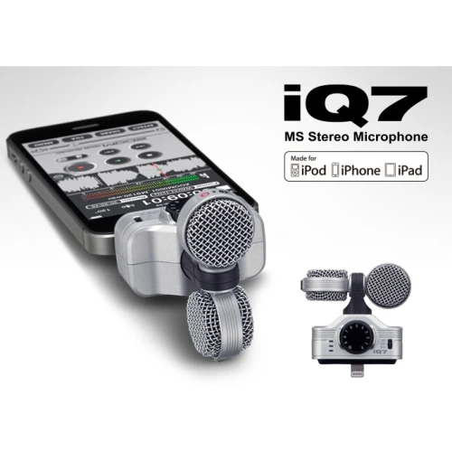 Zoom IQ7 Stereo Kayıt Mikrofonu iPhone/iPad/iPod Uyumlu 3