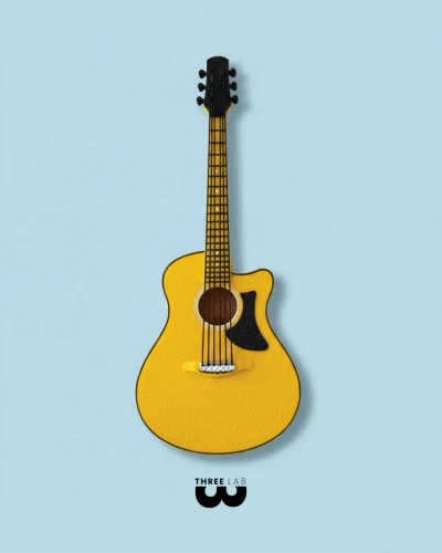 2 Adet Mini Gitar Biblosu - Sarı 1