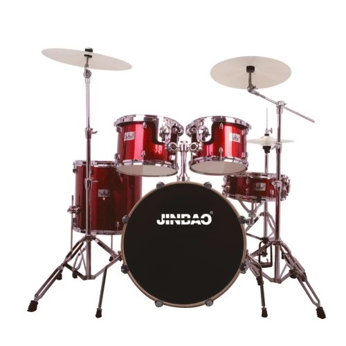 Jinbao JBP1212A (22B-12T-13T-16FT-14S) Aksam Dahil Akustik Davul Seti (Kırmızı) 2