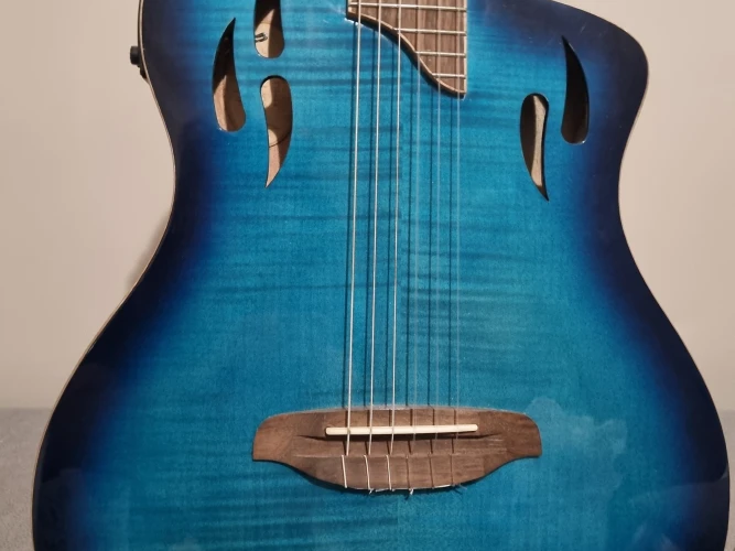 Ortega TourPlayer Deluxe RTPDLX- FMA Elektro Klasik Gitar (Blue Burst) 1