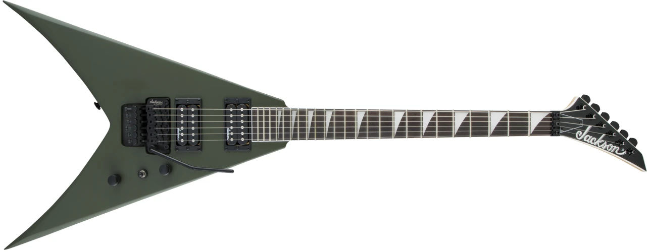 Jackson JS King V JS32 Amaranth Klavye Matte Army Drab Elektro Gitar 1