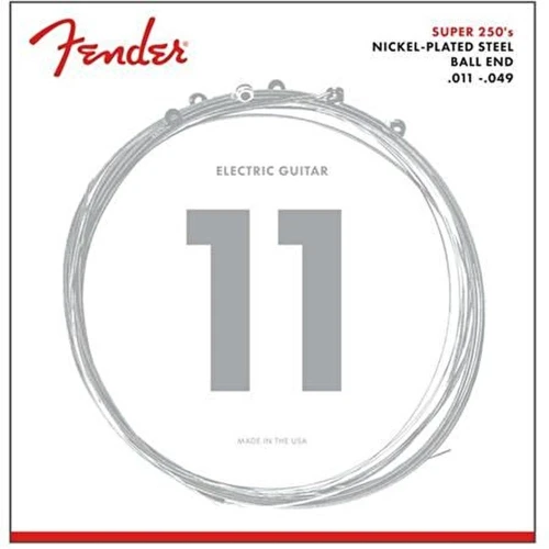 Fender Super 250 Nickel Plated Steel Ball End 250M .011-.049 Elektro Gitar Teli 2
