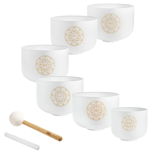 Meinl Sonic Energy 6-Parça Solfeggio Crystal Singing Bowl Set 1