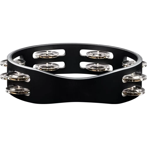 Meinl CTA2S-BK 8" Black Steel Jingle Wood Compact Tamburin (Siyah) 4