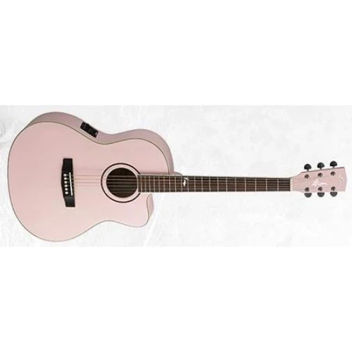 Cort Jade2F-Ppm Elektro Akustik Gitar, Çantalı, Soluk Pembe Metalik 3