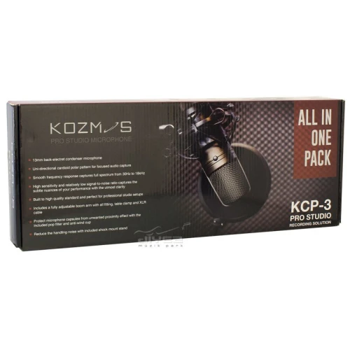 Kozmos KCP-3 Pro Aksesuarlı Condenser Stüdyo Mikrofonu 4