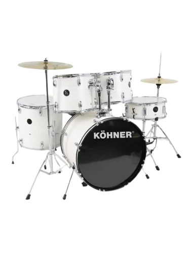 KÖHNER CD-01 WH Beyaz Akustik Bateri Seti 1