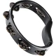 Meinl HTBK Stainless Steel Jingles 1 Row Hand Tamburin (Siyah) 1