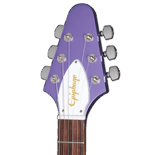 Epiphone Kirk Hammett 1979 Flying V Elektro Gitar (Purple Metallic) 5