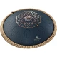 Meinl Sonic Energy OSTD2NBE Octave Steel Floral Design D Amara 16" Tongue Drum (Navy Blue) 1