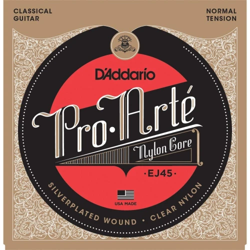 D’Addario EJ45 Pro-Arte Klasik Gitar Tel Seti Silverplated Wound Normal Tension 3
