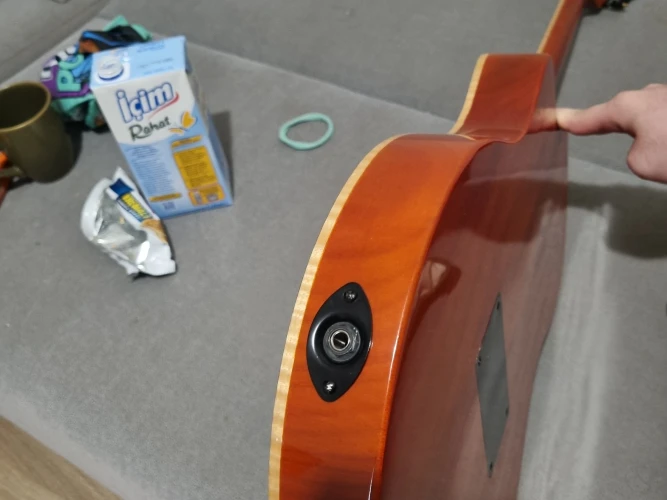 Ortega TourPlayer Deluxe RTPDLX- FMA Elektro Klasik Gitar (Blue Burst) 8