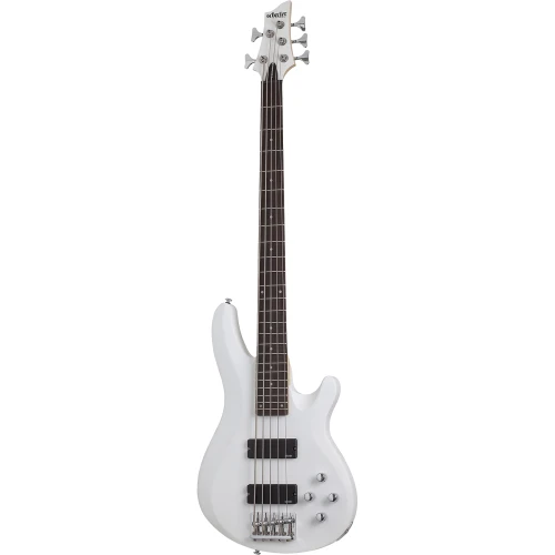 Schecter C-5 Deluxe 5 Telli Bas Gitar (Satin White) 1