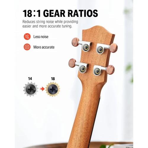 Donner Maun Tenor Ukulele Professional Tenor Ukelele Başlancıç Seti (Natural) 3