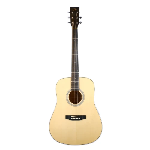 [Outlet] SX SD204GTBK Dreadnought Akustik Gitar (Parlak Natural)(ol 24-24116) 1