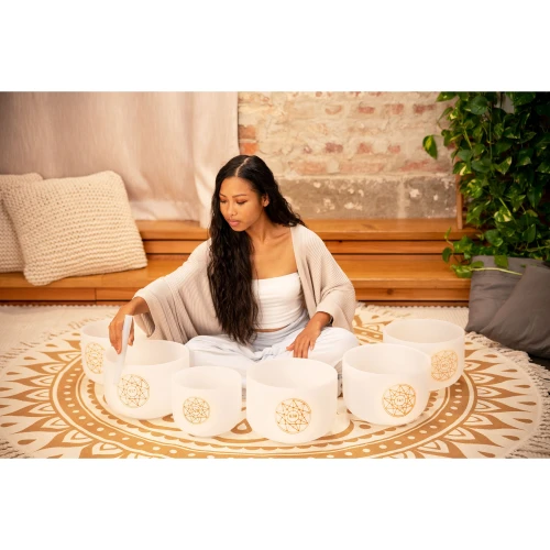 Meinl Sonic Energy 6-Parça Solfeggio Crystal Singing Bowl Set 5