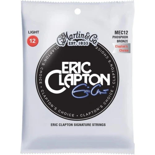 Martin Co MEC12 Clapton's Choice Phosphor Bronze Akustik Gitar Teli Light 12-54 2