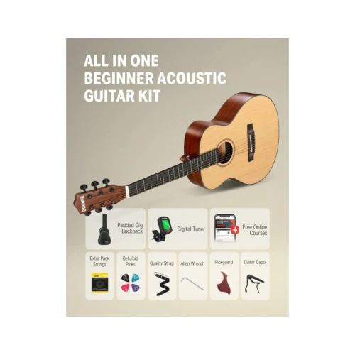 Donner DAG-1 Akustik Gitar Seti (Natural) 3