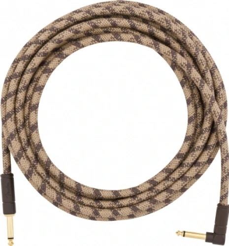 Fender Festival Düz/L Uçlu 5m Pure Hemp Brown Stripe Enstrüman Kablosu 2