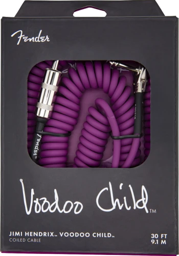 Fender Hendrix Voodoo Child Coil Düz/L Uçlu 9m Purple Enstrüman Kablosu 3