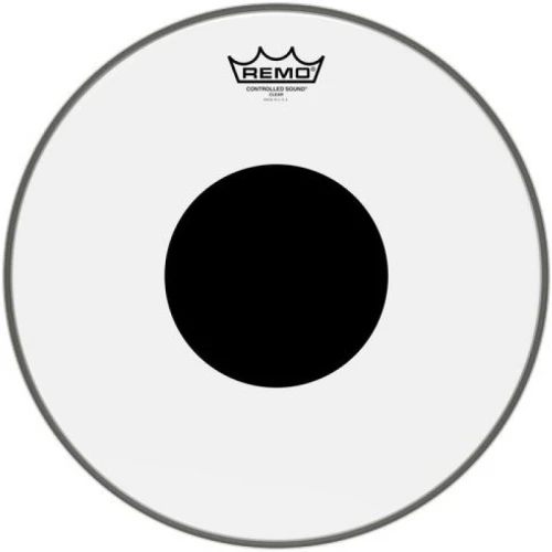 REMO CS-0314-10- Controlled Sound® Şeffaf Top Black Dot™ 14\" Davul Derisi 1