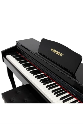 KÖHNER SLP-275 BK Dijital Konsol Piyano, Bluetooth, Tuş Hassasiyeti, 88 Tuşlu, Kapaklı 4