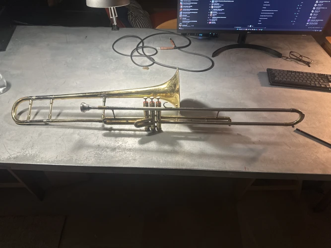 GETZEN “300” SERIES Bb VALVE TROMBONE VE ÇANTASI #398 2