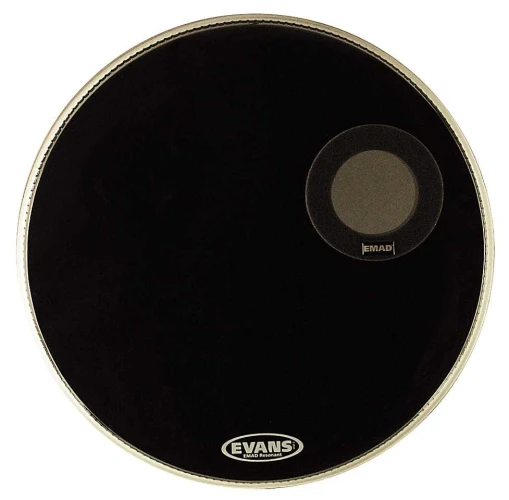EVANS BD24REMAD 24" DERİ RESONANT KİCK SİYAH ÖN SÜNGERLİ 1