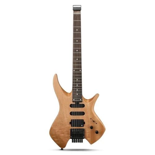 Donner HLX-500 Headless Elektro Gitar (Natural) 1