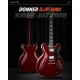 Donner DJP-1000 Semi-Hollow Elektro Gitar (Kırmızı) 3