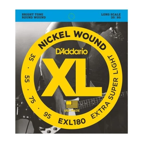 Daddario Exl180 Bass Gitar Tel Seti, Xl, 35-95, Long Scale, Nickel 3