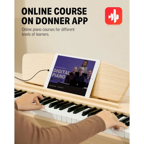 Donner DDP-80 Wooden Style Dijital Piyano (Naturel Wood) 8