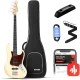 Donner DPB-510R JB-Style Bas Gitar (Vintage White) 1