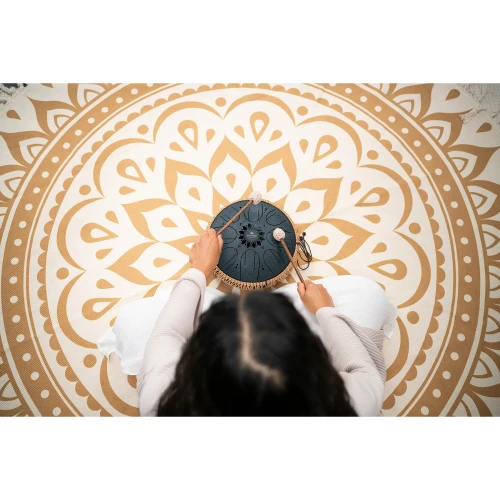 Meinl Sonic Energy 10" Medium Octave Steel Tongue Drum (C Minor, 8 Notes, 432 Hz, Navy Blue) 8