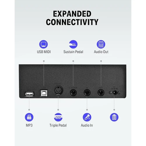 Donner DEP-20 Dijital Piyano Set (Beyaz) 6