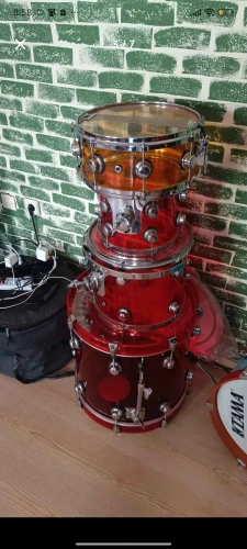 18 Kick Kırmızı Akrilik Bateri 2