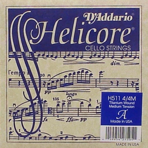 DADDARIO H511 CELLO TEK TEL, HELICORE, 4/4, A-(LA), MEDIUM 2