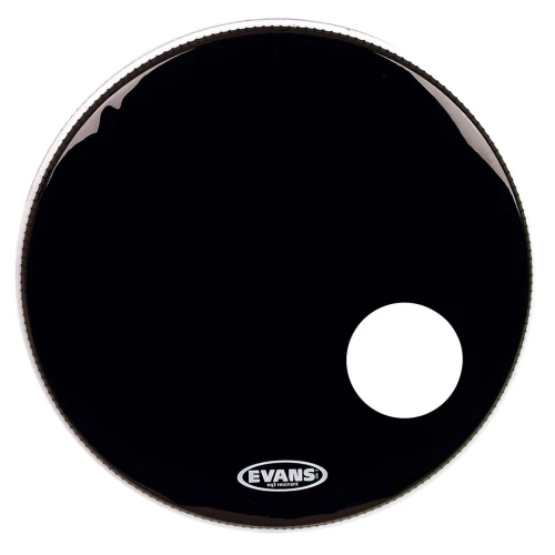 EVANS BD18RB DERİ 18 EQ3 RESONANT SİYAH KİCK ÖN DELİKLİ TEK KAT 1