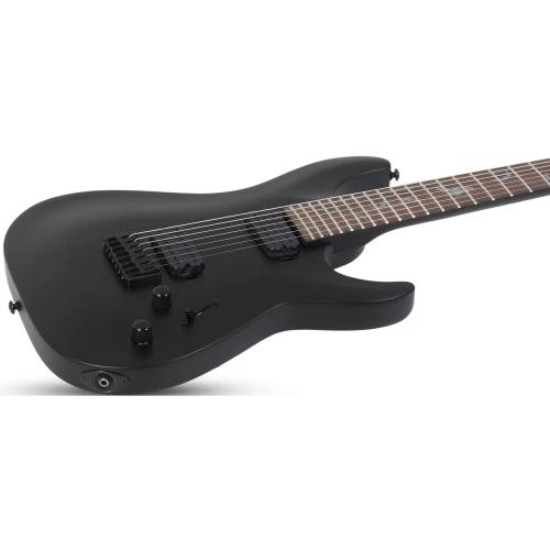 Schecter Damien-7 7 Telli Elektro Gitar (Satin Black) 2