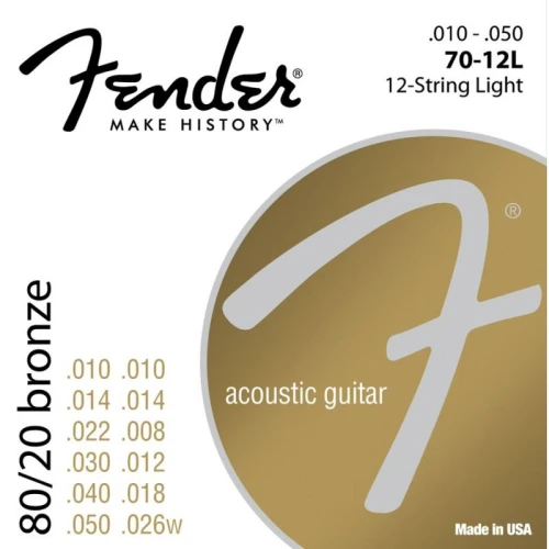 Fender 80/20 Bronze 70L 12-52 Akustik Gitar Teli 1
