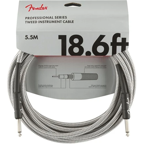 Fender Professional 5m Beyaz Tweed Enstrüman Kablosu 2