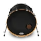EVANS BD20REMAD 20" DERİ RESONANT KİCK SİYAH ÖN SÜNGERLİ DELİKLİ TEK KAT 3
