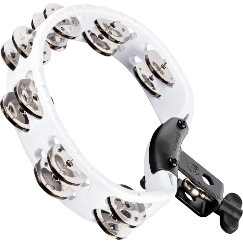 Meinl HTMT2WH Stainless Steel Jingle Headliner Range Mounted Tamburin (Beyaz) 2