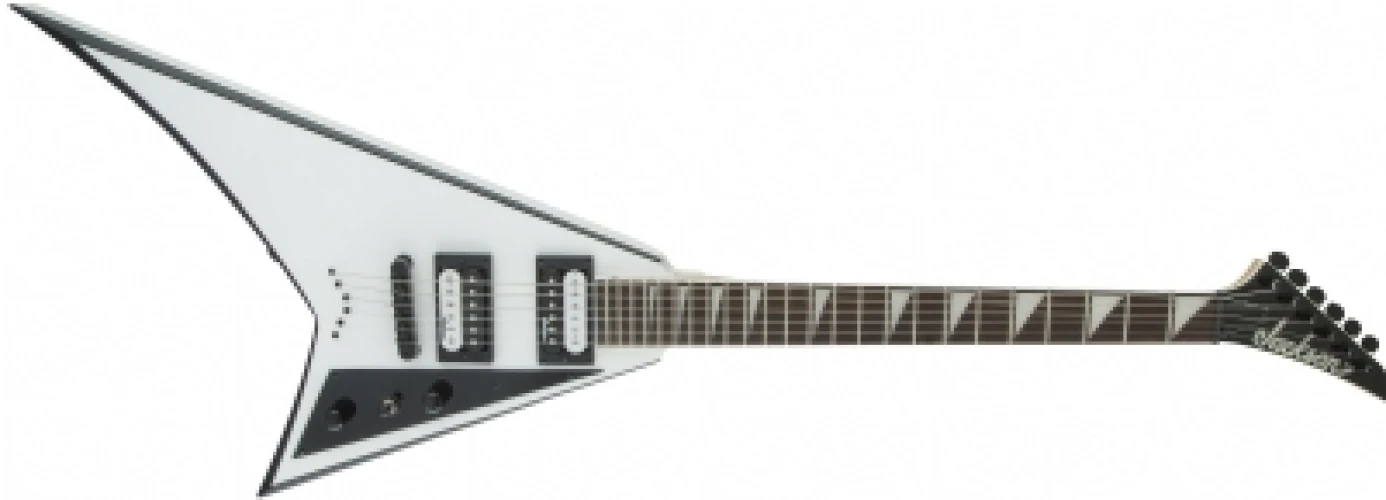 Jackson JS Rhoads JS32T Amaranth Klavye White with Black Bevels Elektro Gitar 4
