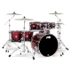 PDP Drums Concept Maple 7 Parça 22" Akustik Davul (Red To Black Sparkle Fade) 2