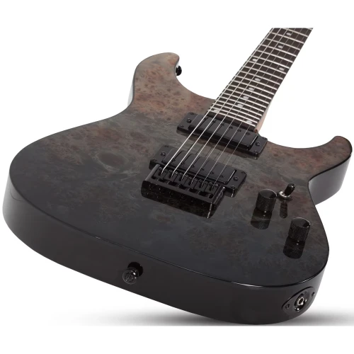 Schecter C-1 Standard Elektro Gitar (Black Fade Burst Burl) 2