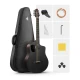Donner RISING-G1 Carbon Fiber Akustik Gitar Seti (Kahverengi) 1