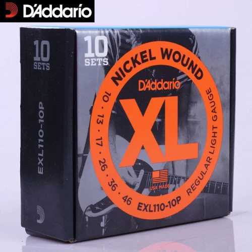 DADDARIO EXL110-10P (10 SET) ELEKTRO GİTAR TEL SETİ, XL, 10-46, NICKEL 2
